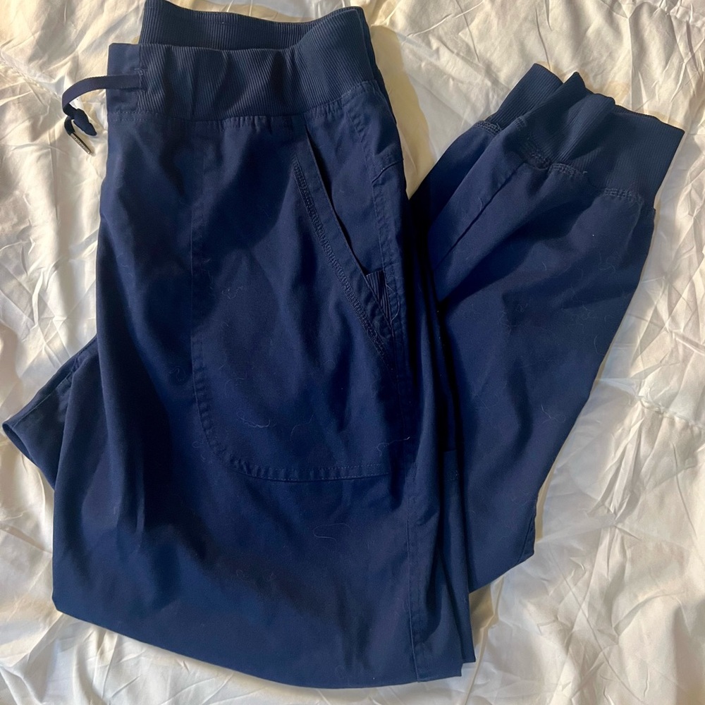 Navy Blue Med Couture Scrub Pants. Medium.